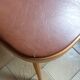 2 chairs bistro Baumann model 740 wood and skaï Scandinavian style