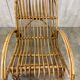 Fauteuil bascule rotin vintage