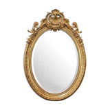 Large Gilded Wood Mirror, Louis XV Style – Part 2 of the 19th Century