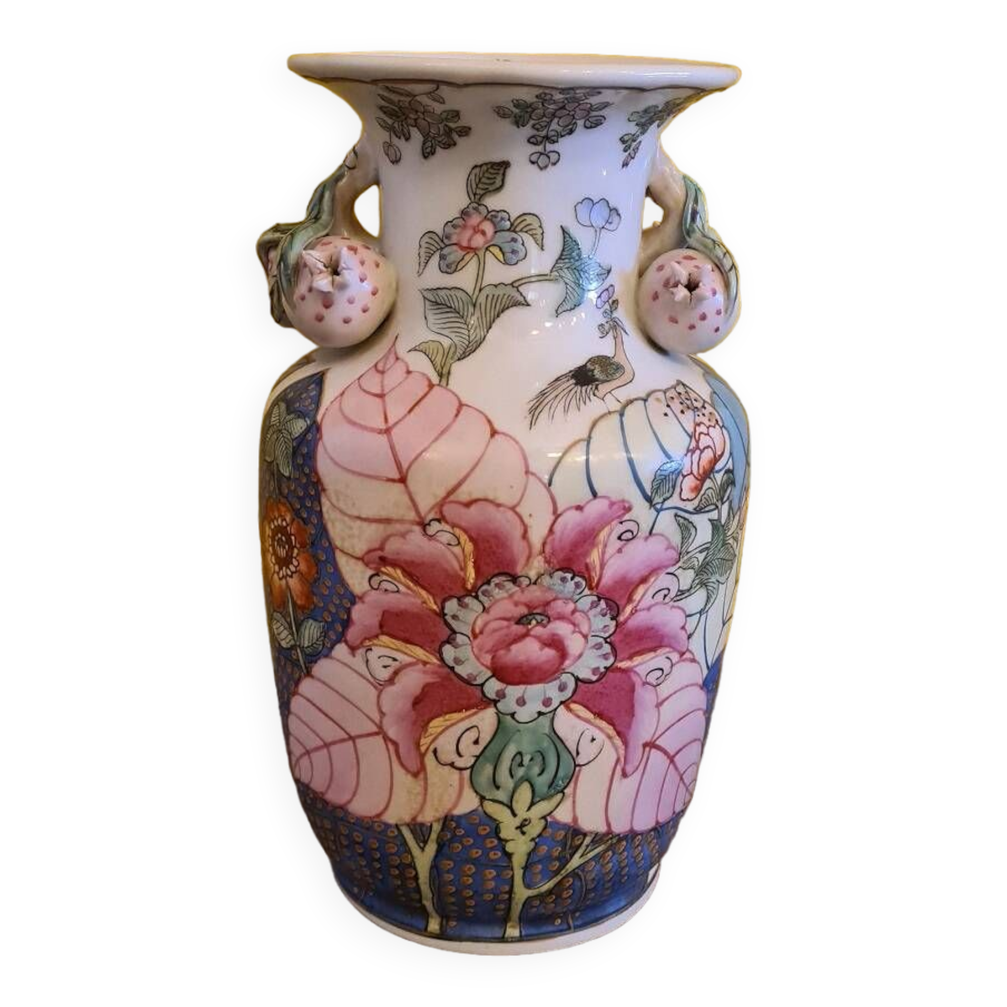 Famille Roze Chinese Porcelain Vase, 1st Half Of The 20th Century