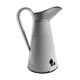 Broc en fer émaillé blanc