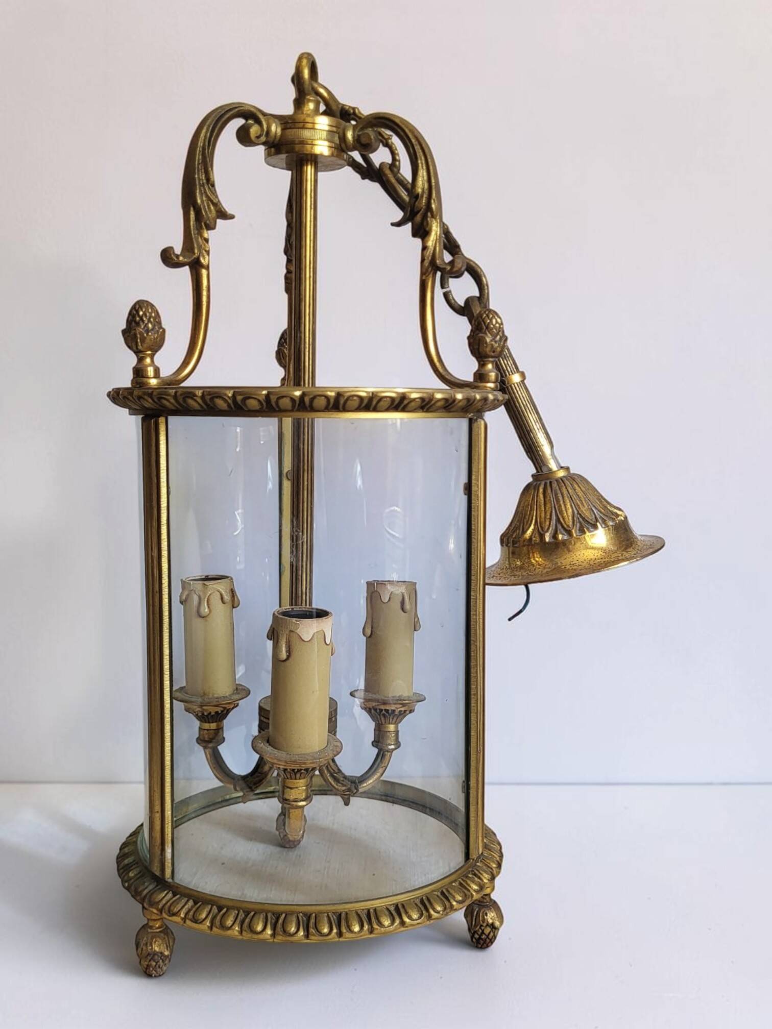 Pair of bronze lanterns in Louis XVI style