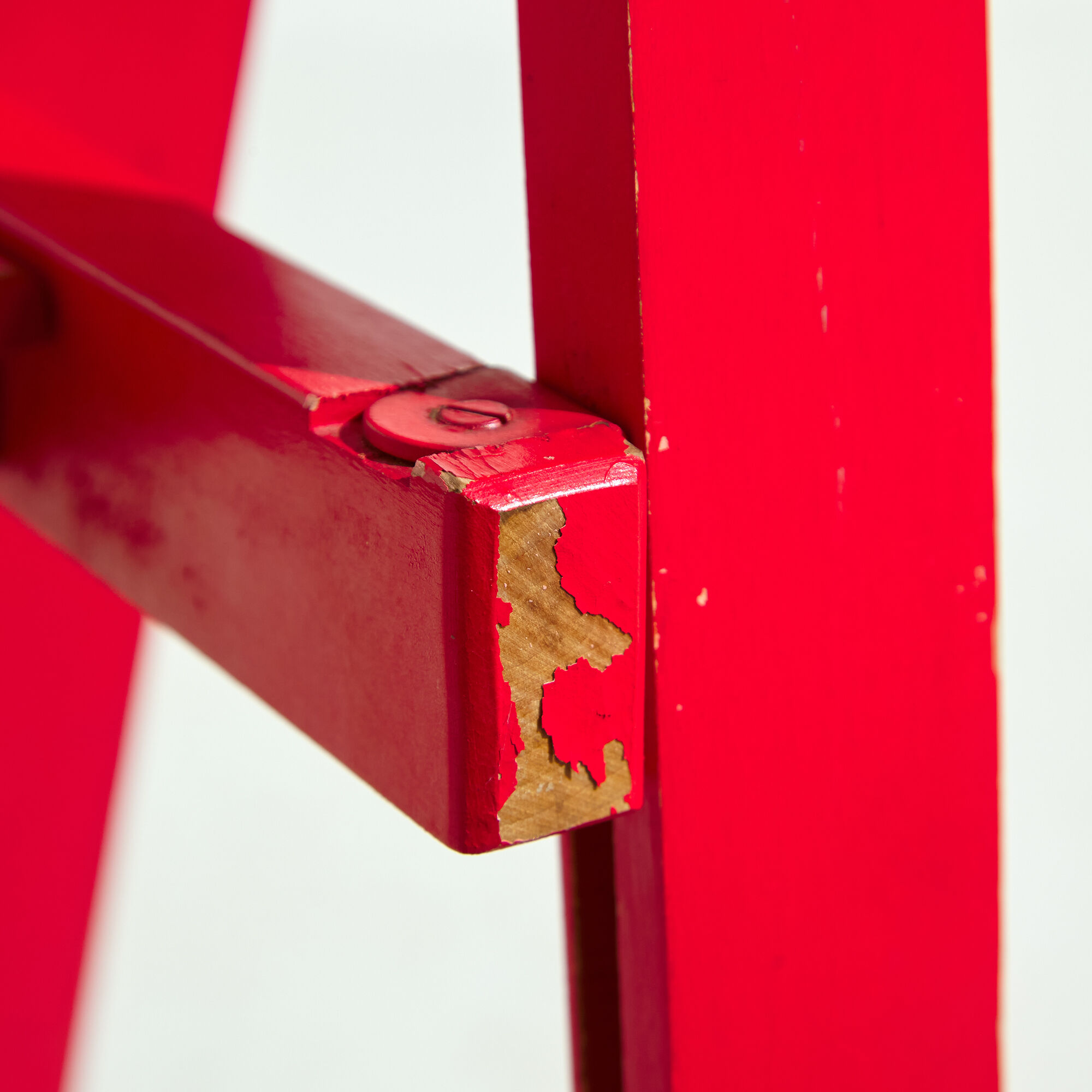 Pair of folding chairs in beech wood
