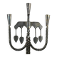 Hand-Forged Wrought Iron Brutalist Candelabra, Scandinavia — circa 1960s/1970s