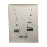 Black and white photo chairlift