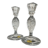 Pair of crystal candlesticks