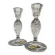 Pair of crystal candlesticks