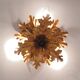Golden leaf wall lamp