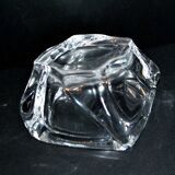 Ashtray in blown crystal DAUM France DESIGN Modernist 1960