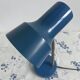 Vintage blue desk lamp, 1970s, flexible chrome metal
