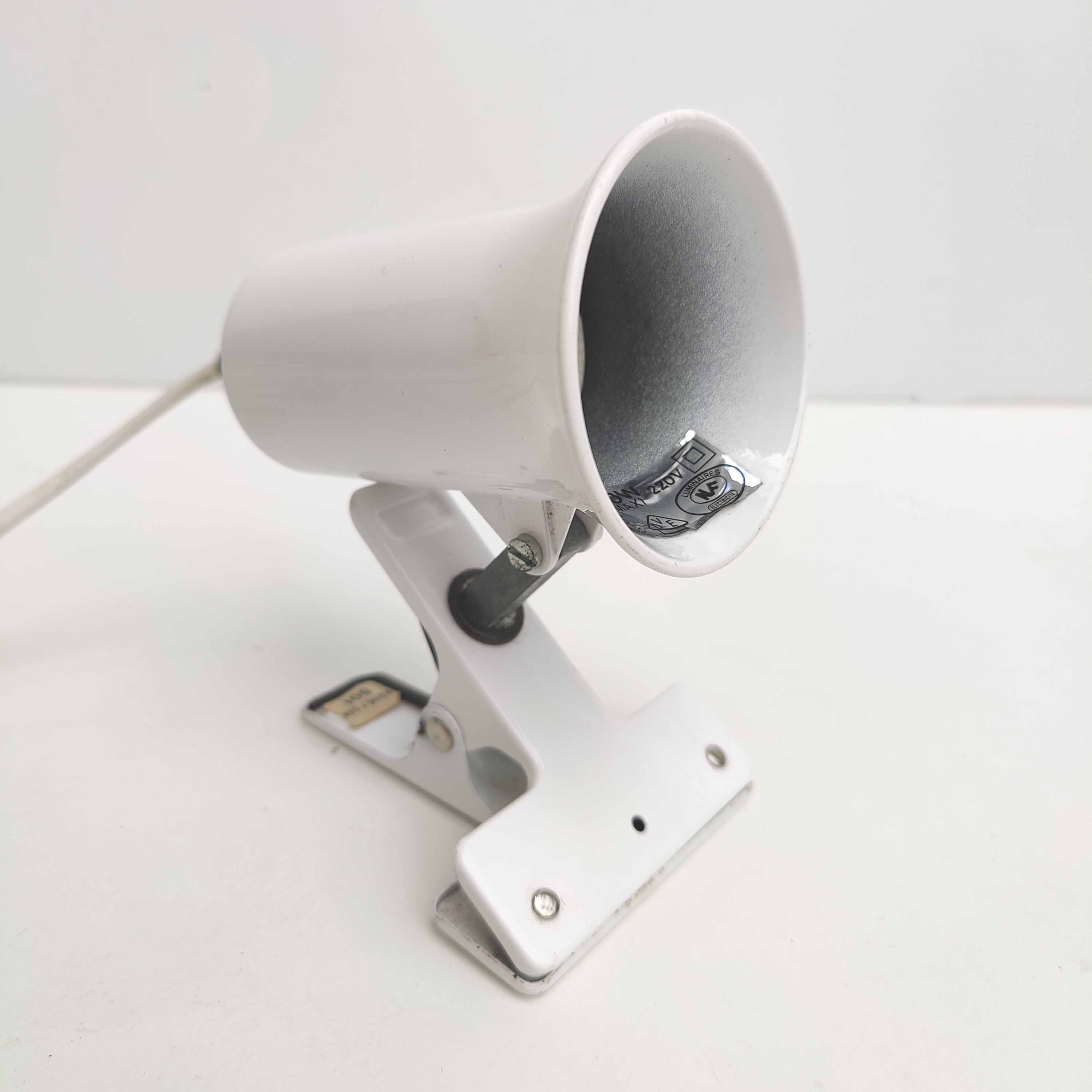 Spot lamp with clamp Lita metal white