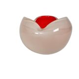 Murano - Alfredo Barbini - opaline glass - orange/white - Italy - 60's