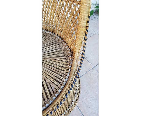 Island-inspired rattan armchair