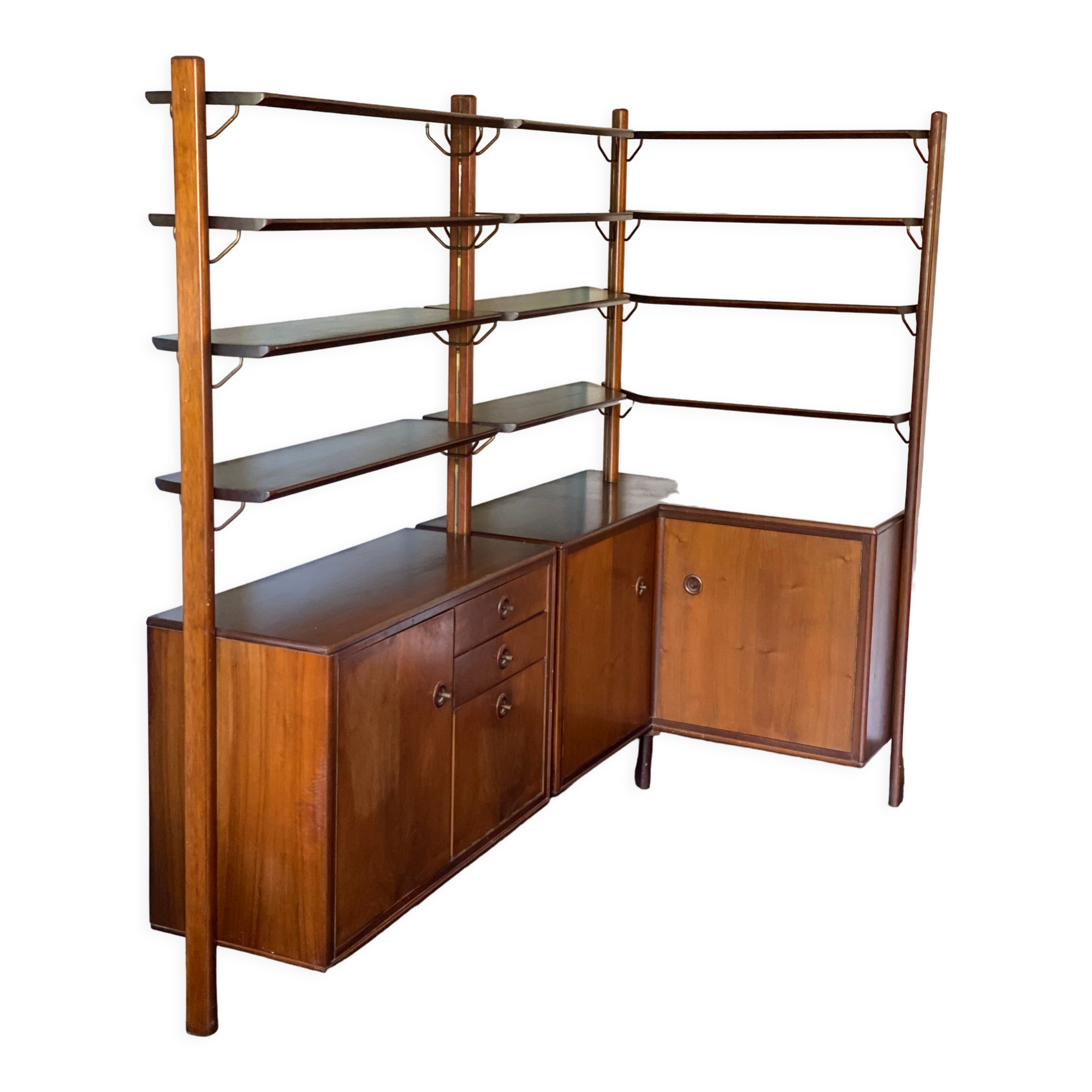 Mid century modern dutch corner wall unit