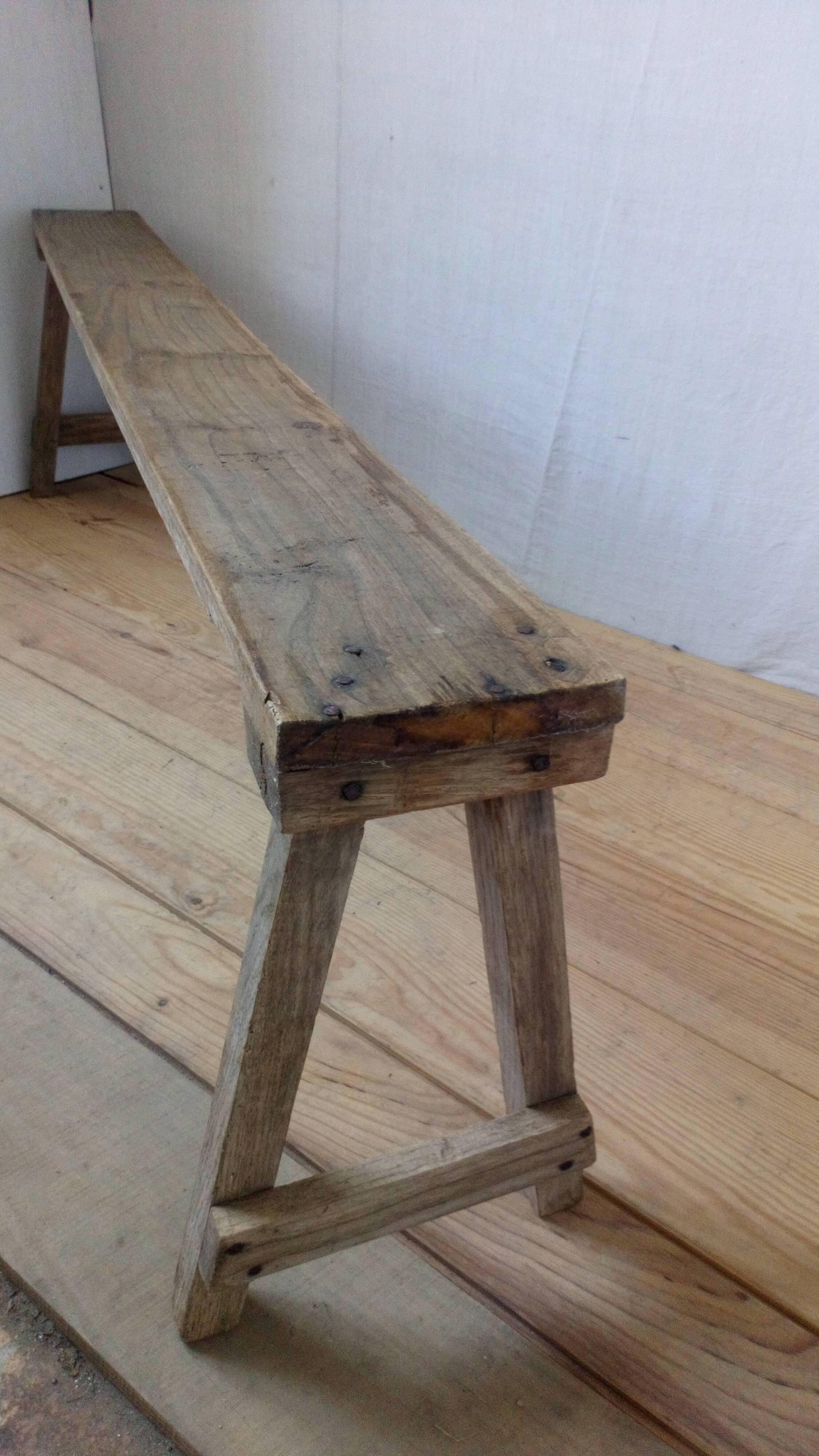 Oak farm bench