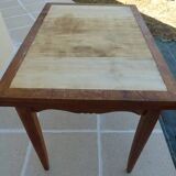 Italian wooden table with 2 extensions from 90 cm to 150 cm, completely restored