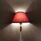 Vintage brass wall lamp with fabric lampshade, 80s