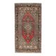 Vintage Turkish Oushak Handmade Wool Cotton Red Area Rug 110x227