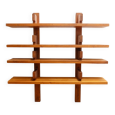 Etagère ou bibliothèque en orme naturel, Pierre Chapo, années 1980.