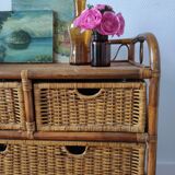 Rattan chest of drawers