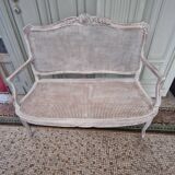 Old caned bench
