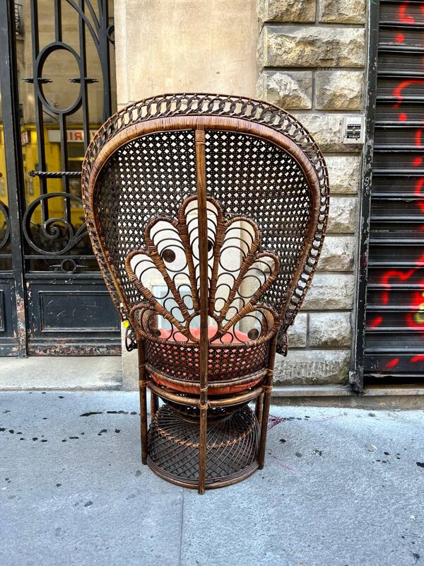 Fauteuil « Emmanuelle » en rotin, 1970
