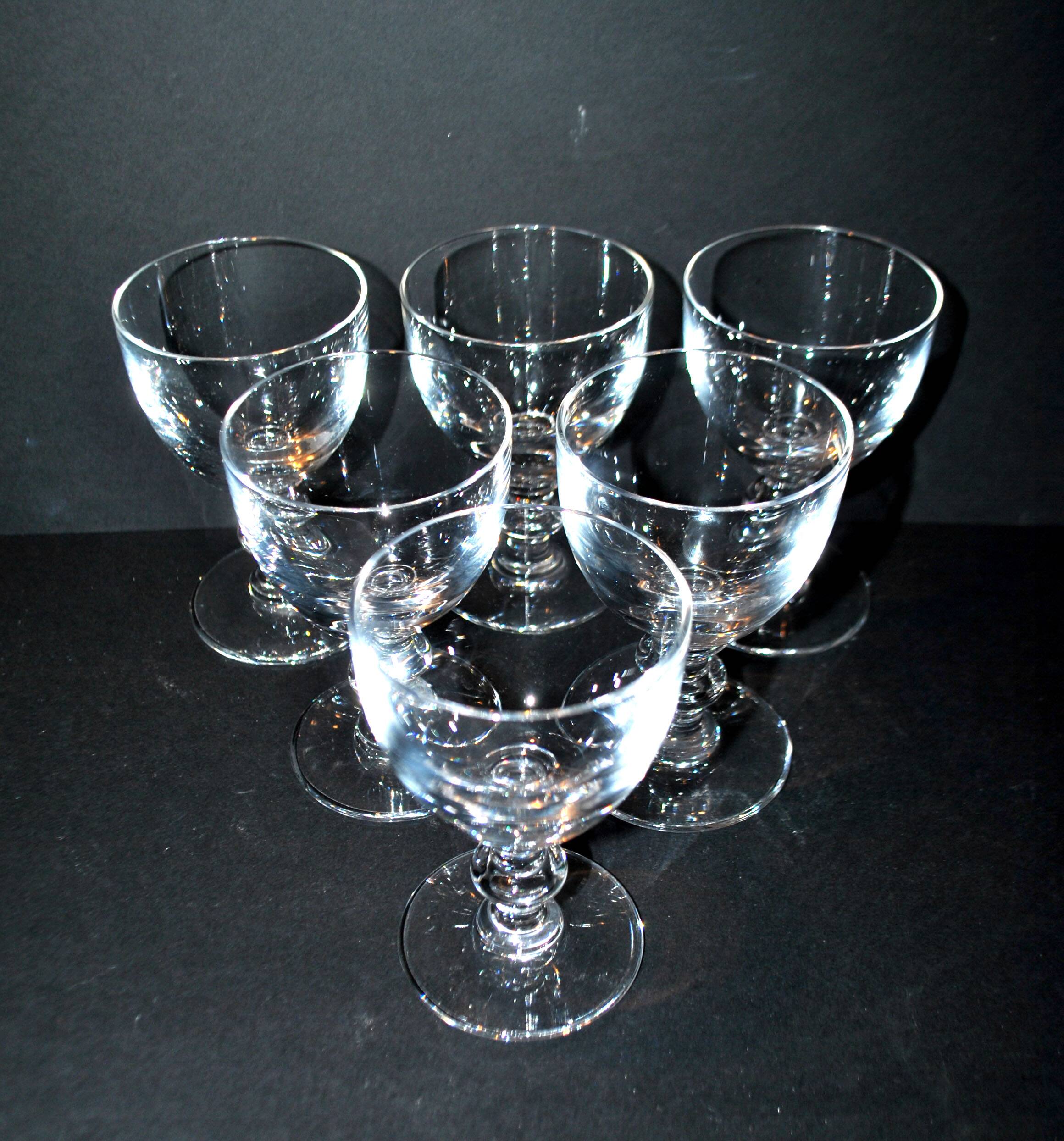 Set of 11 uncut Trianon wine glasses CRISTAL SAINT-LOUIS 2nd choice H12