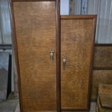 Art deco wardrobe in elm burl
