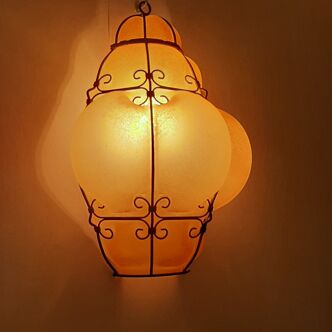 Frosted glass wall light