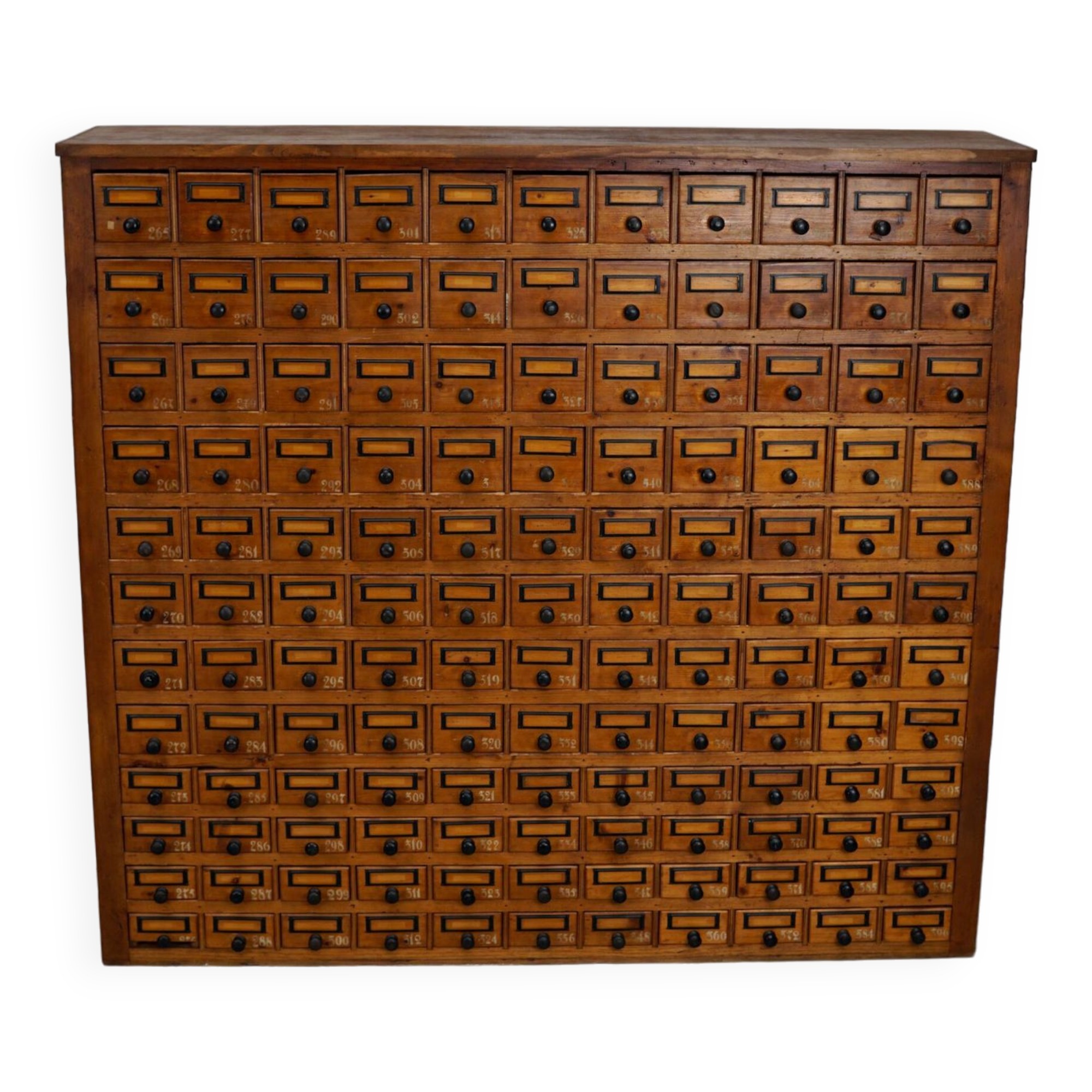 Dutch Industrial Pine Apothecary / Workshop Cabinet, circa 1930s