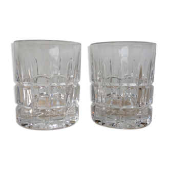 Duo de verres à whisky en cristal