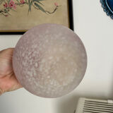 Vase boule moucheté rose