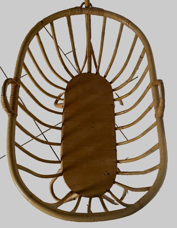 Berceau d'enfant et sa fleche en osier XX siècle