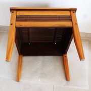 Small coffee table, bamboo wood and glass coffee table, Indonesian table