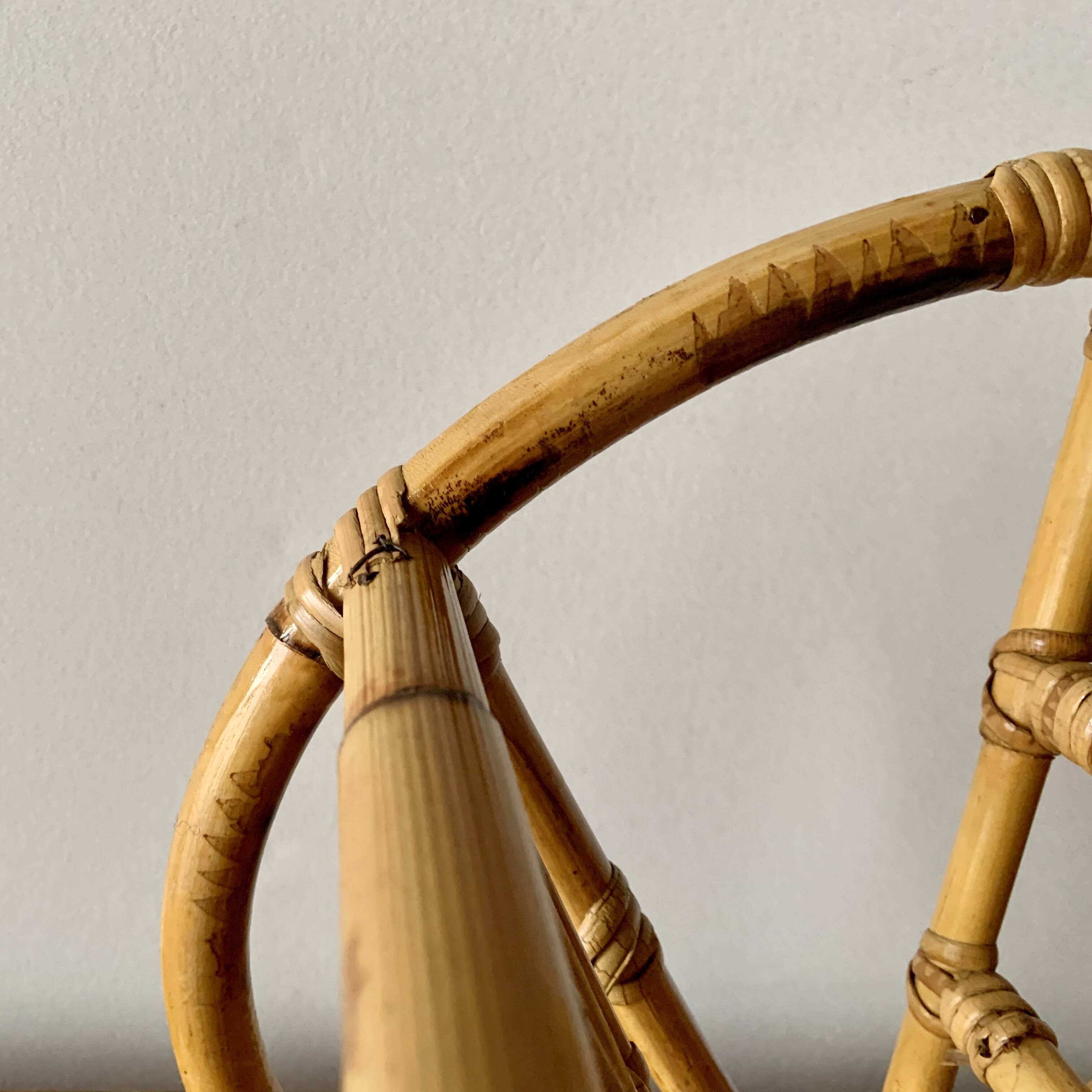 Vintage bamboo magazine rack