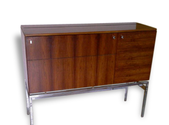 BAR  Danois année 50 60  Bodil Kjaer palissandre et chrome Danish