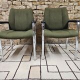 Pair of vintage office meeting chairs