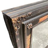 Mirror with painted wooden frame