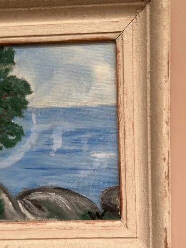 Mid-Century Oil on Panel “Tree” by Unknown, Vintage & Framed 34 × 29 cm