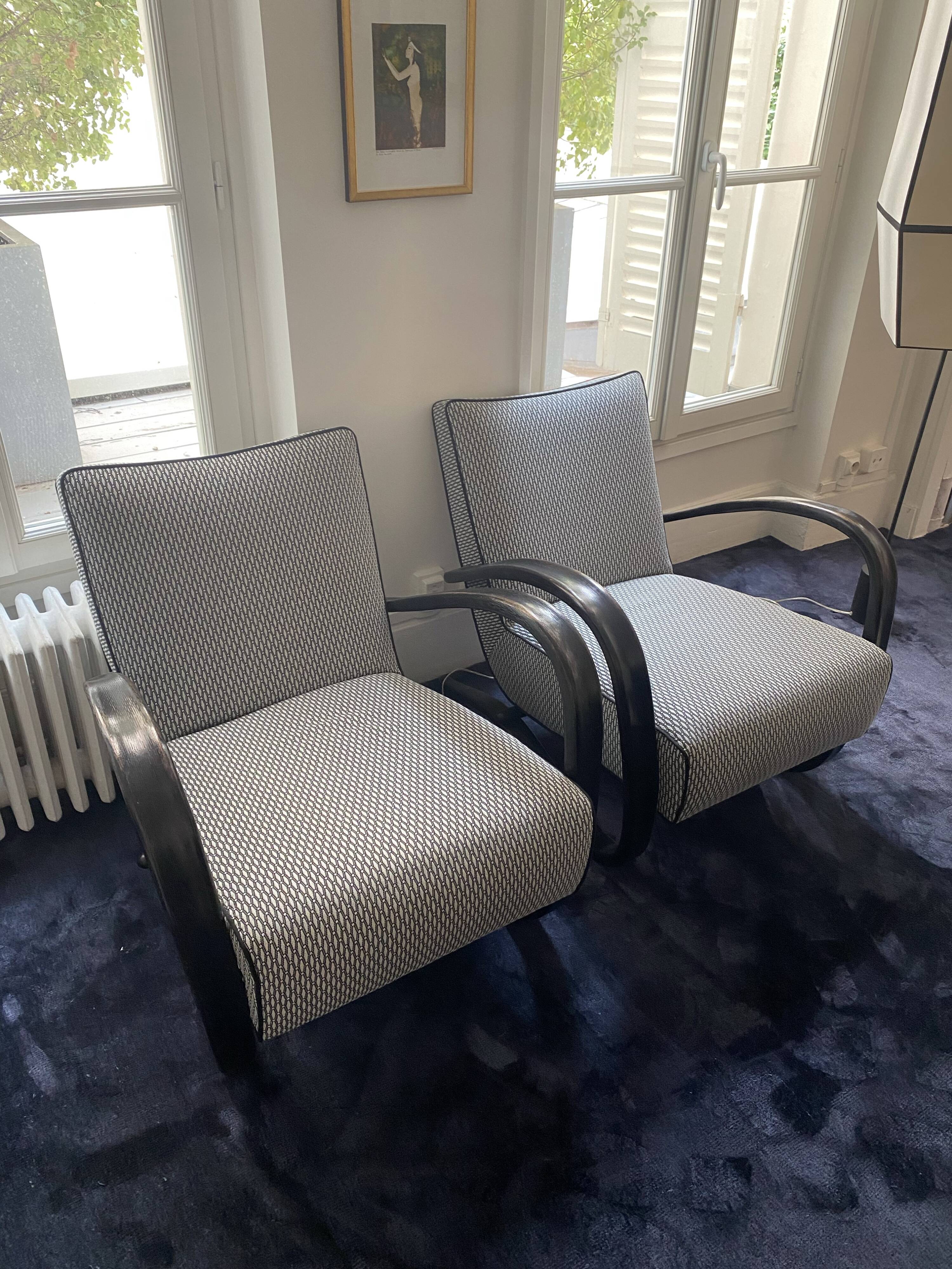 Vintage Jindrich Halabala Armchairs