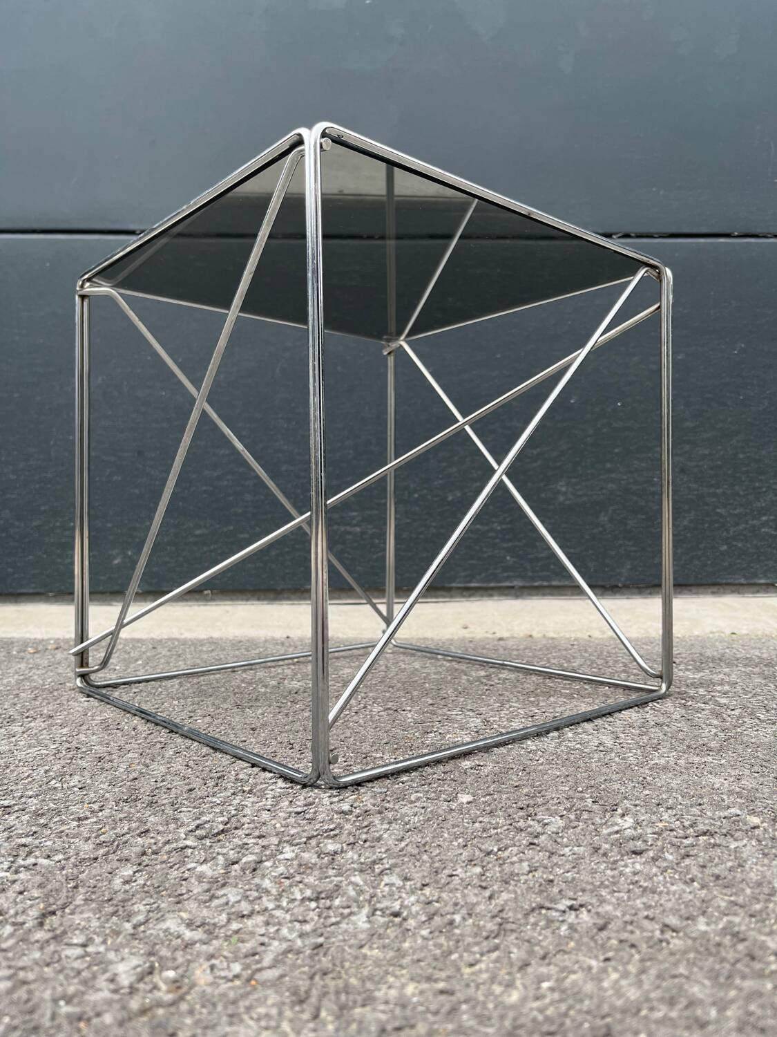 Max Sauze metal and glass cube