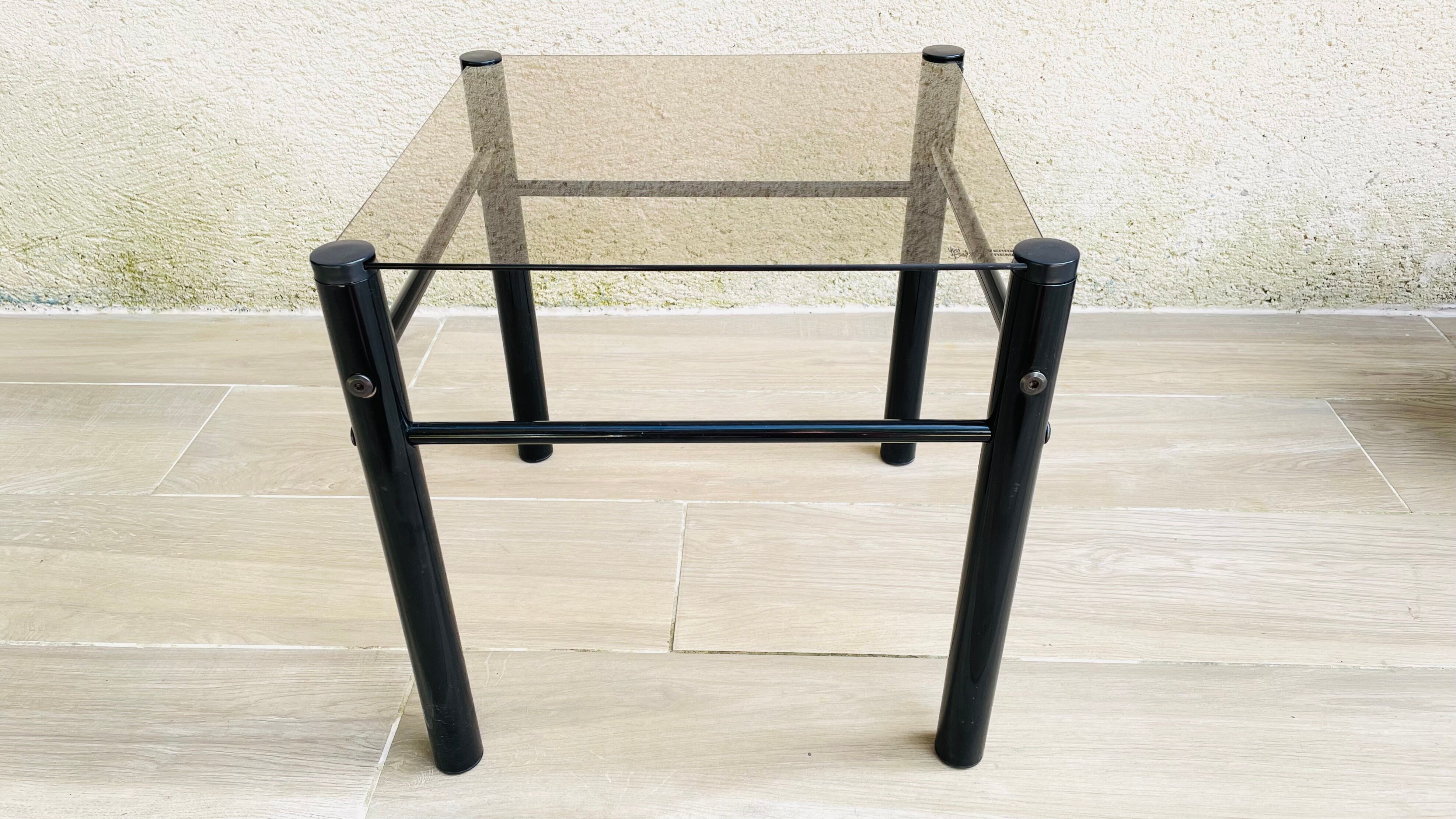 Vintage coffee table signed Yves Boutboul