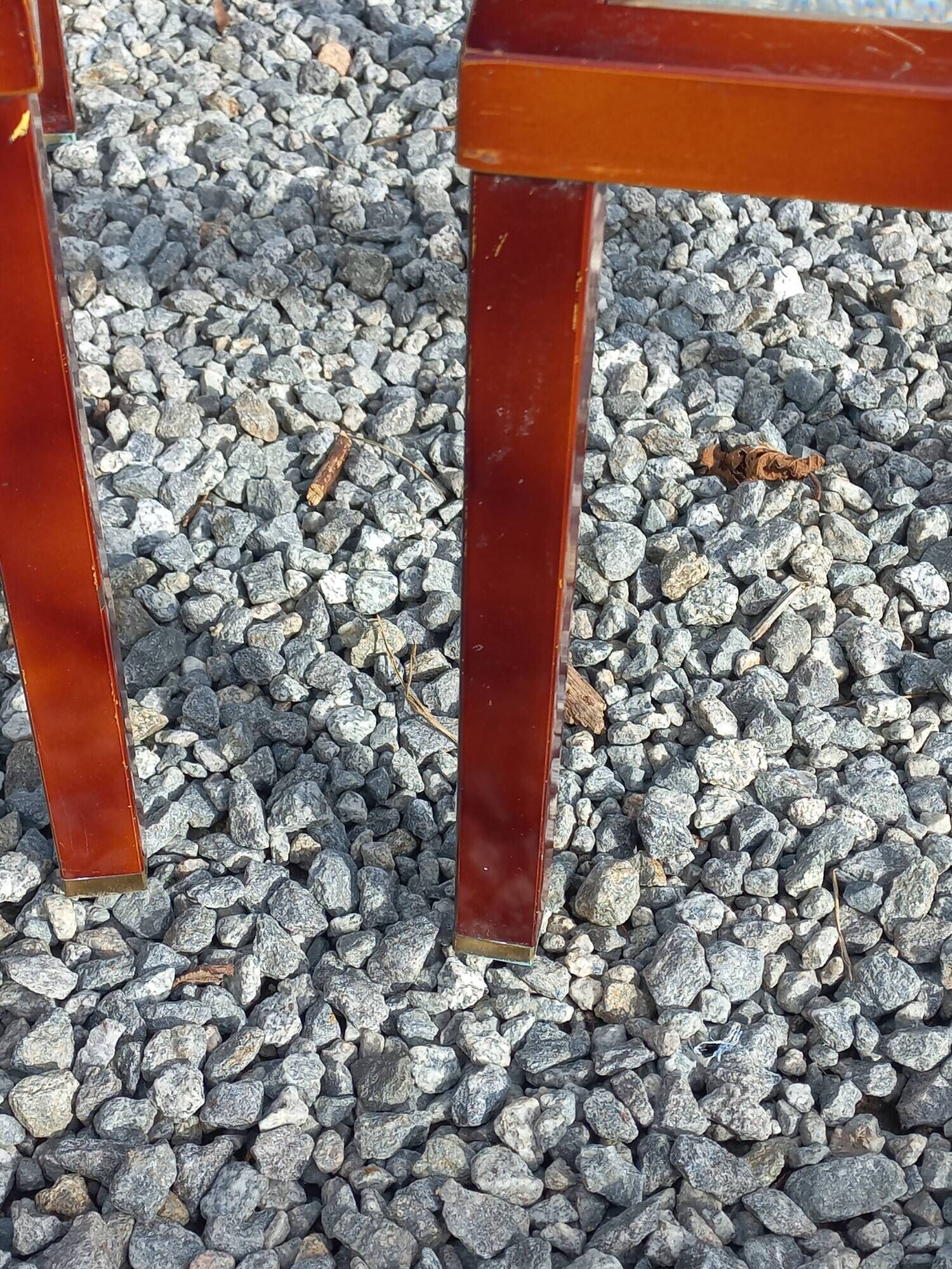 Pair of 1970s side tables in lacquered brass and glass