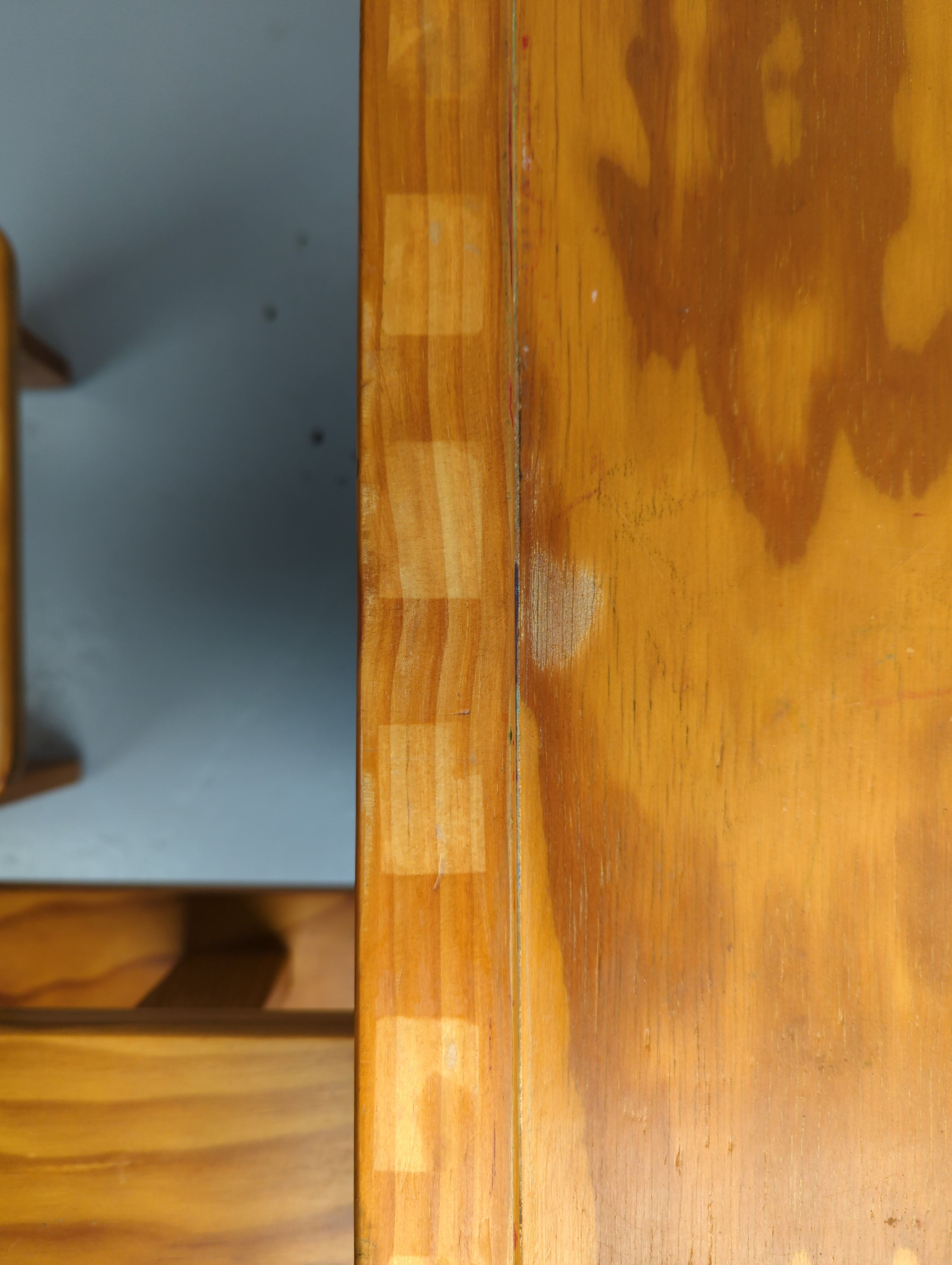 Foldable children's desk in pine 1970