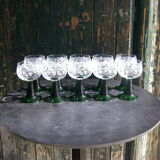 Ten white wine glasses from Alsace "Roemer"