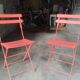 Folding steel chairs, set 2