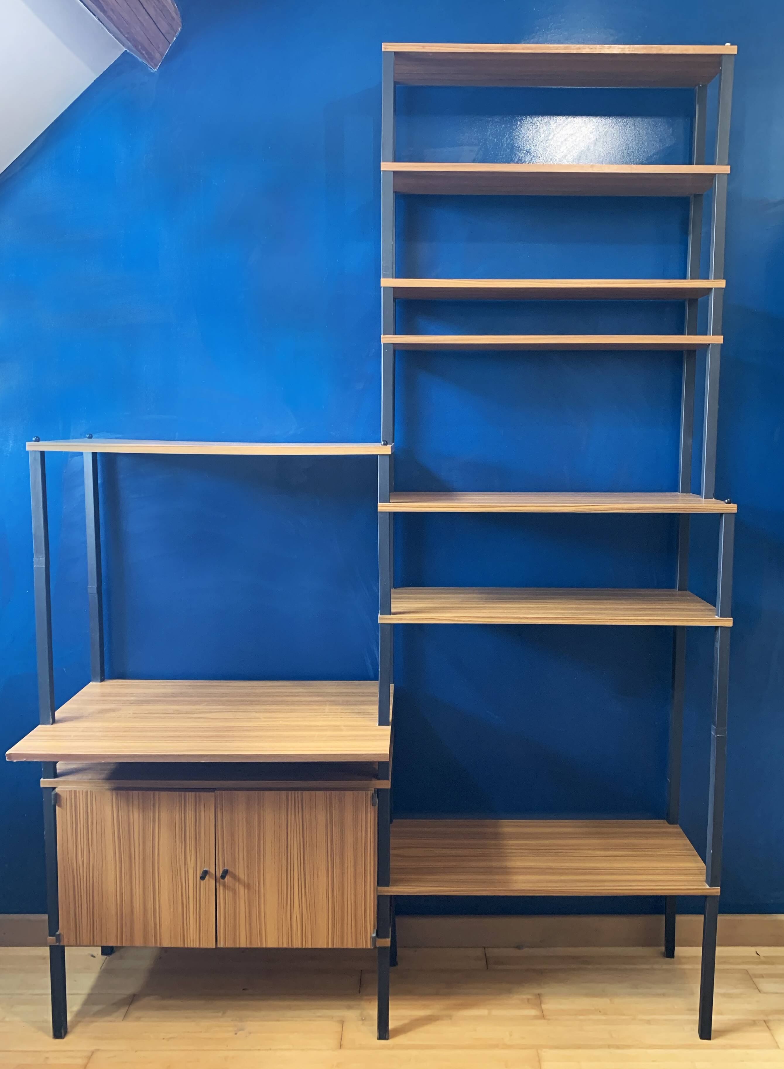 Modular vintage Scandinavian shelf, 1960s.