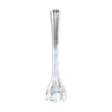 Glass soliflore 40 cm high around 1930 with 6 strips of 3 veins