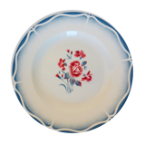 Vintage round dish of Digoin Sarreguemines model Nina Rosa