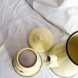 Vintage yellow enamelled coffee maker